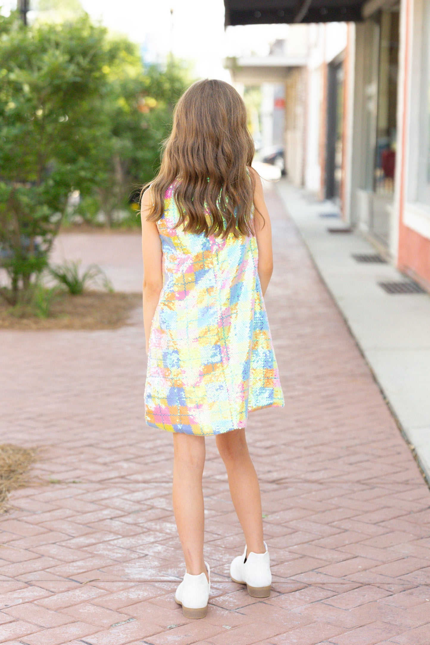 kids sequin rainbow dress