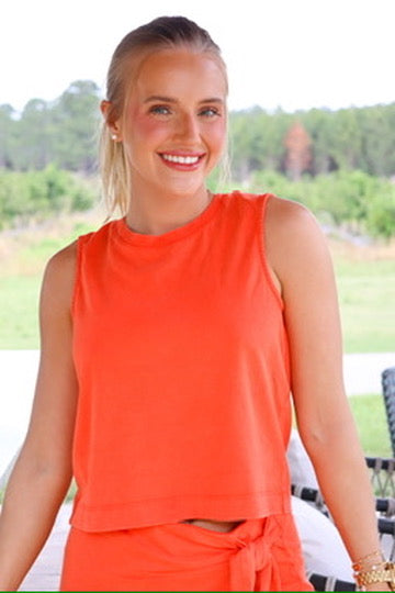 Red Sloane Jersey Muscle Tank