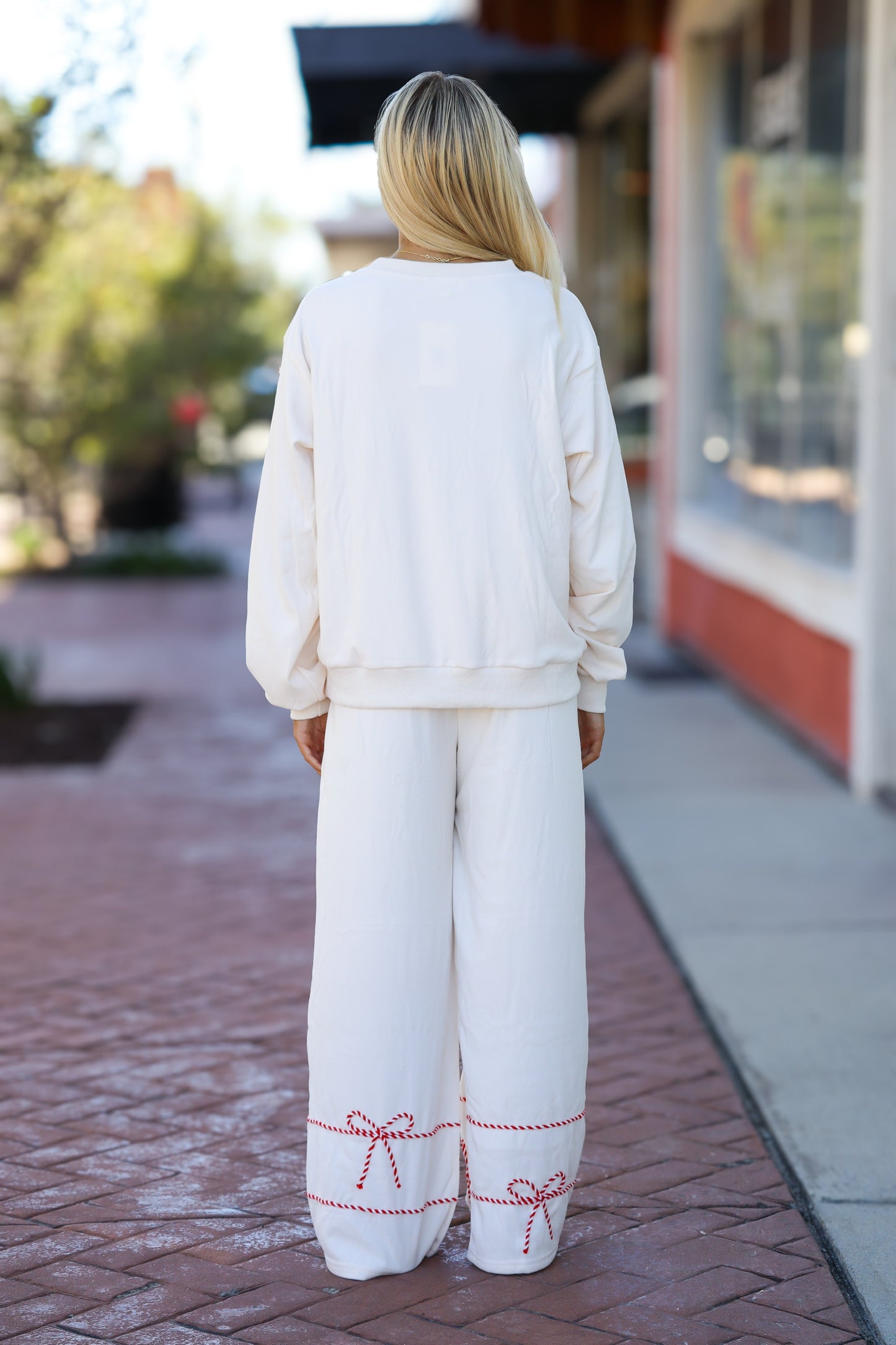 Twist Bow Crewneck Sweat Set