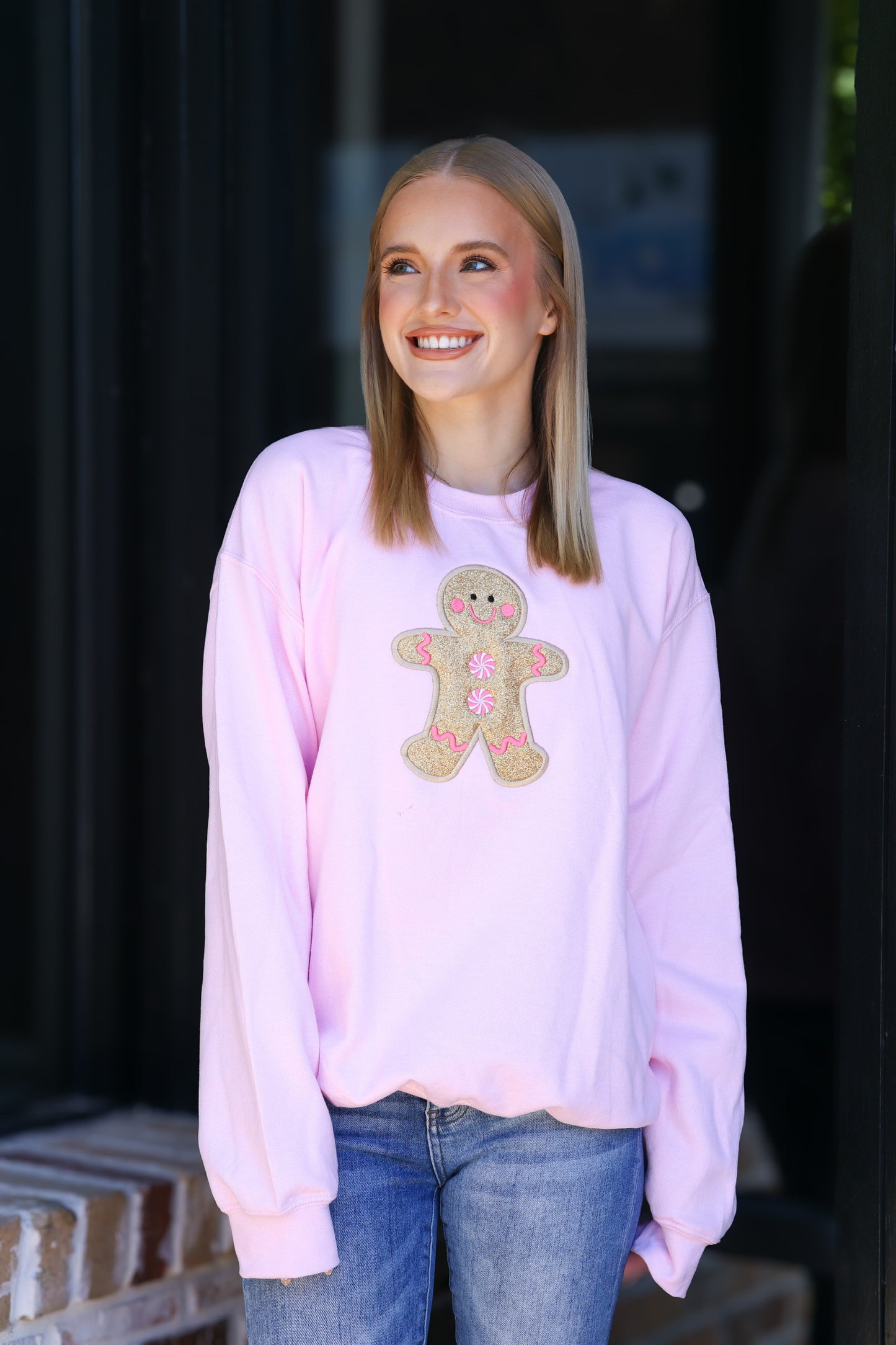 Gingerbread Glitter Sweatshirt