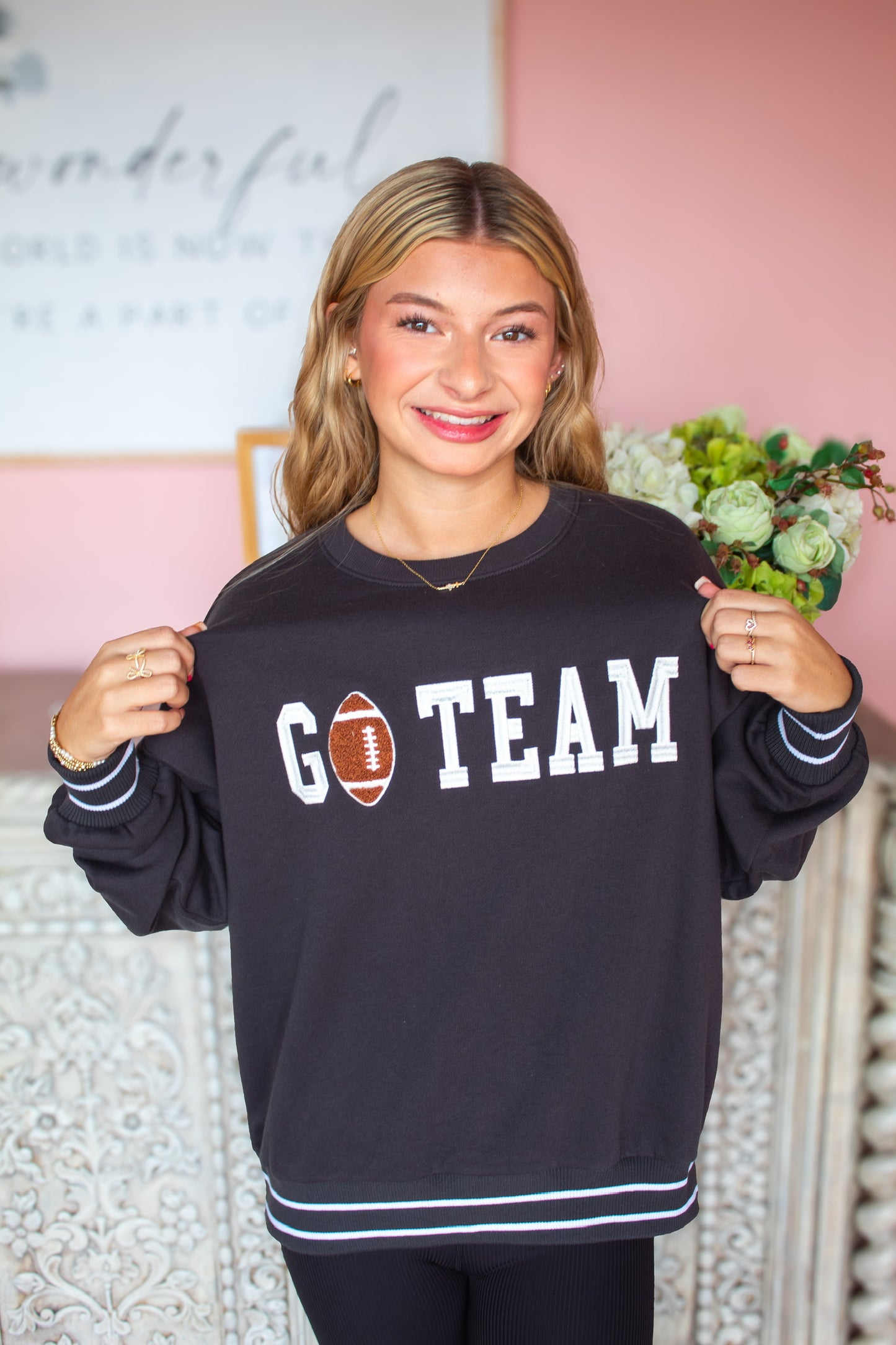 "Go Team" Oversized Sweatshirt