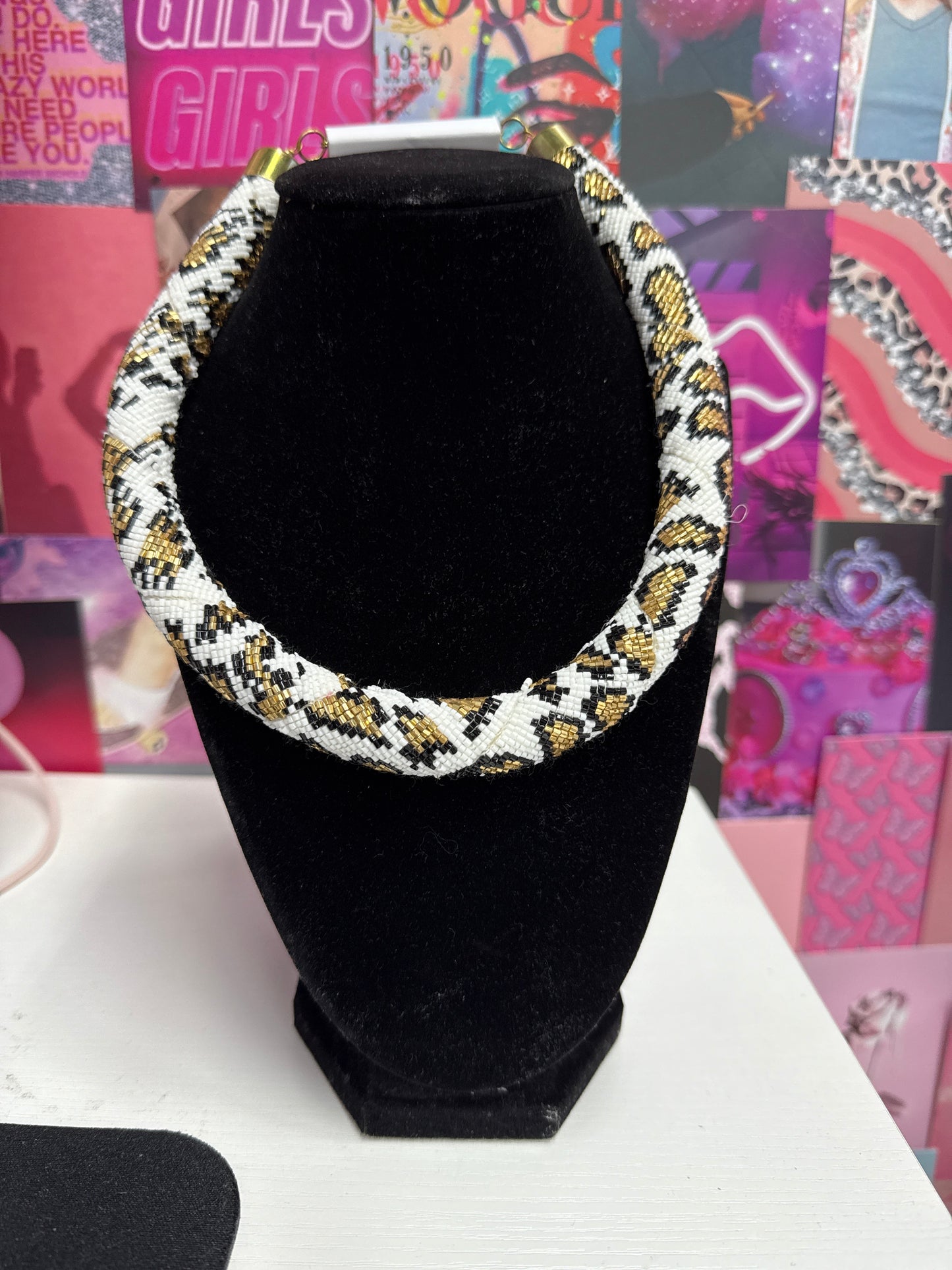 White Leopard Necklace