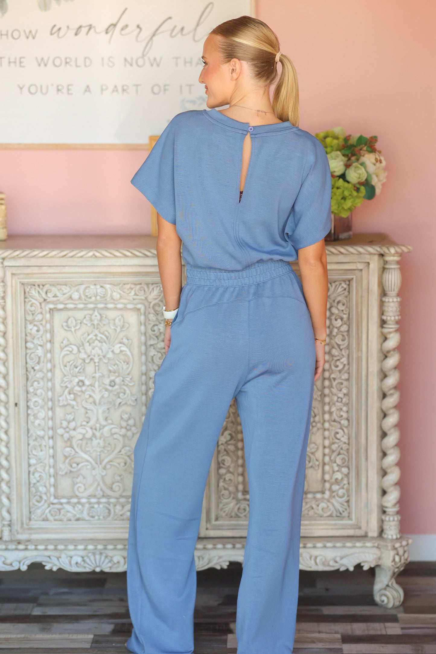 Dusty Blue Jumpsuit