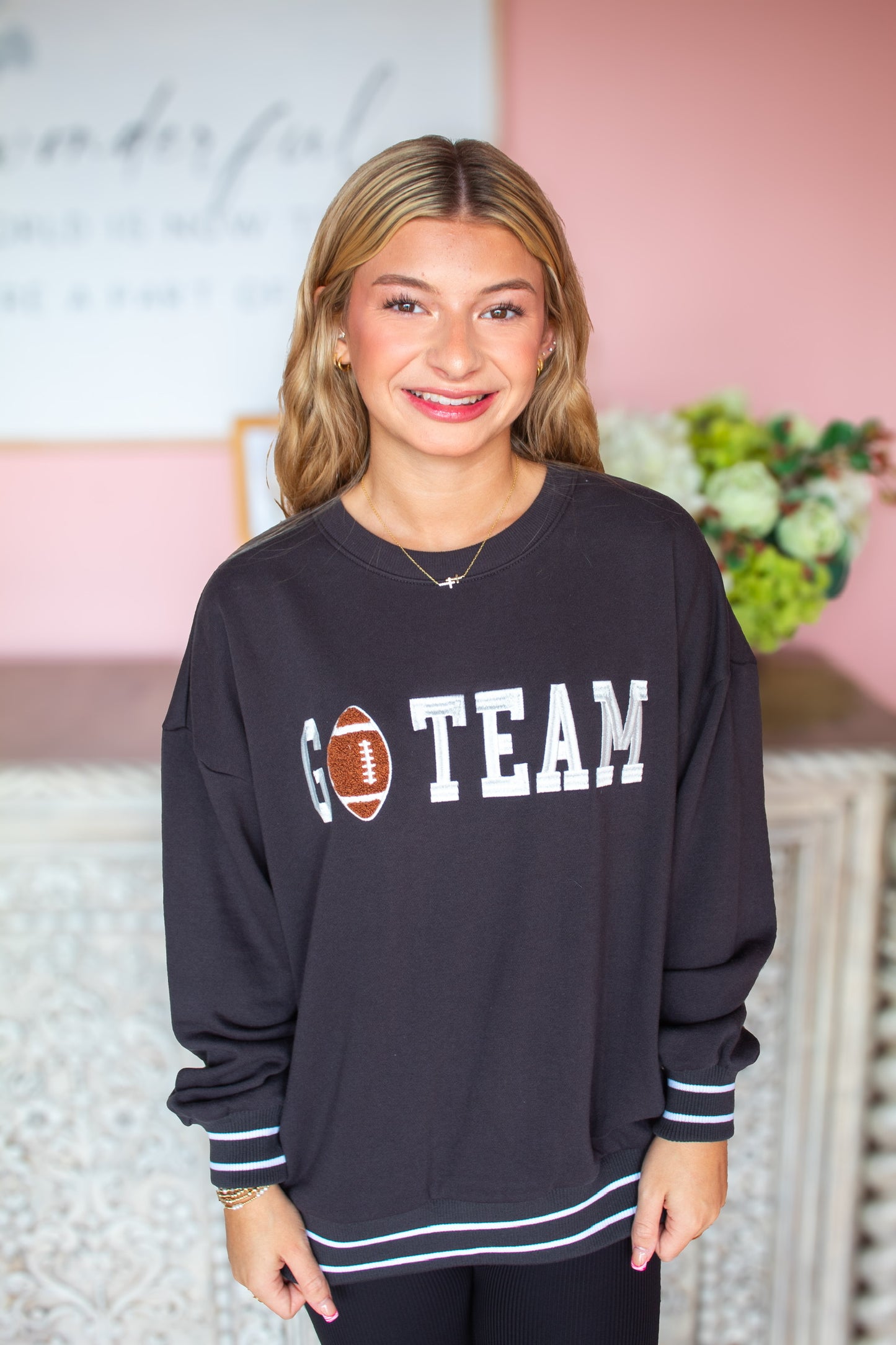 "Go Team" Oversized Sweatshirt