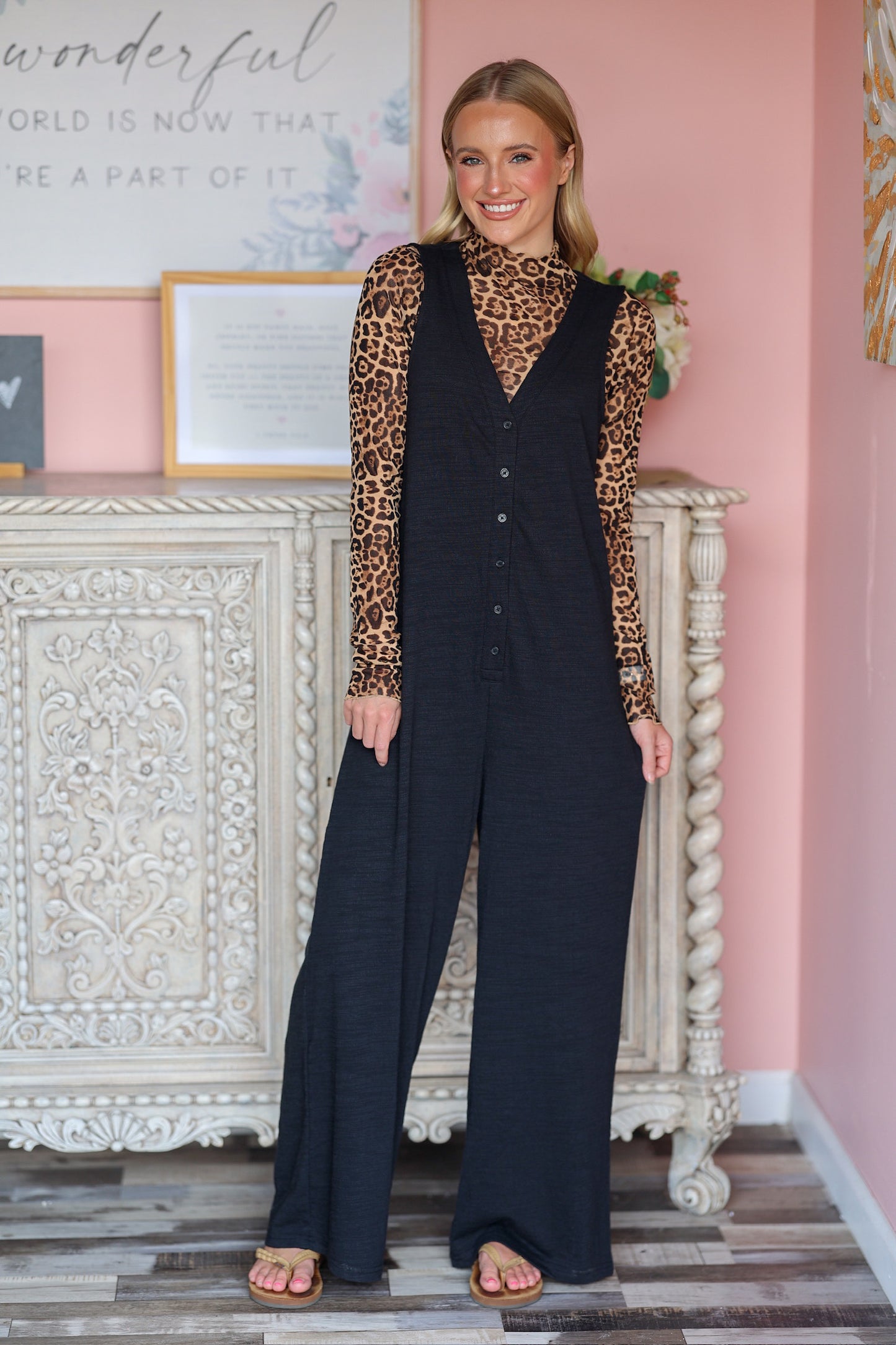 Leopard Long Sleeve Layering Top