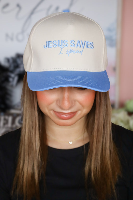 "Jesus Saves, I Spend" Trucker Hat