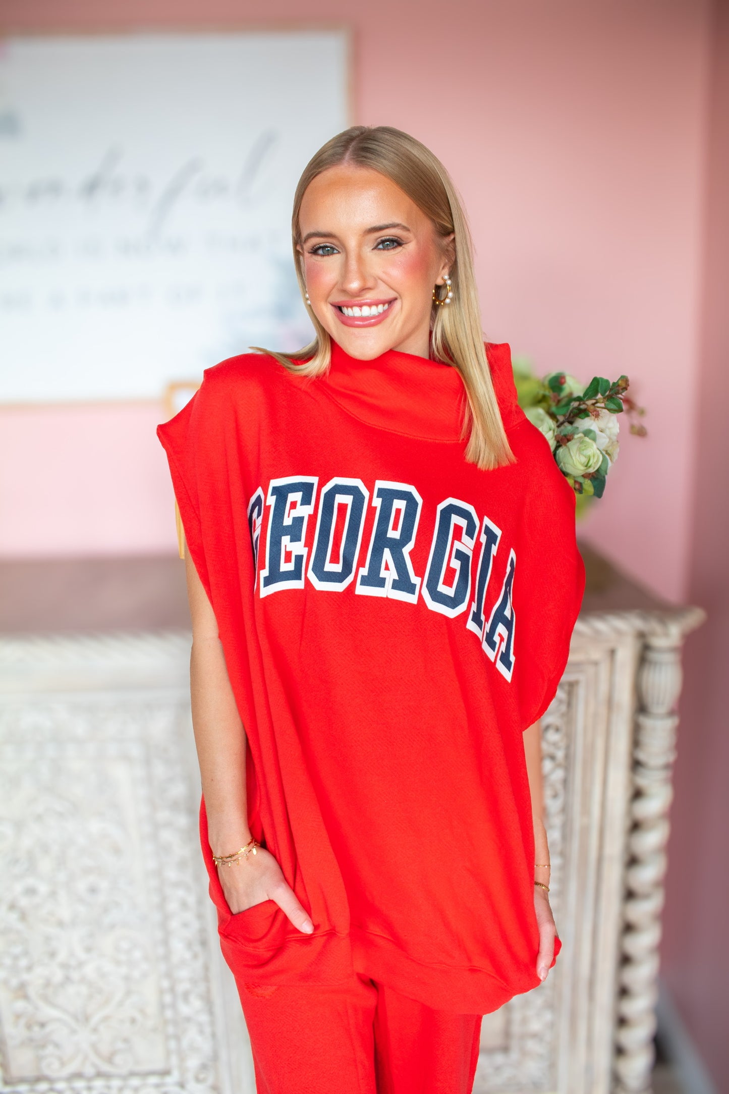Georgia Mock Neck Top