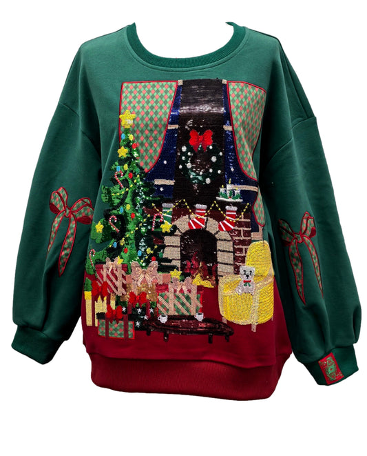 QOS Christmas Living Room Sweatshirt