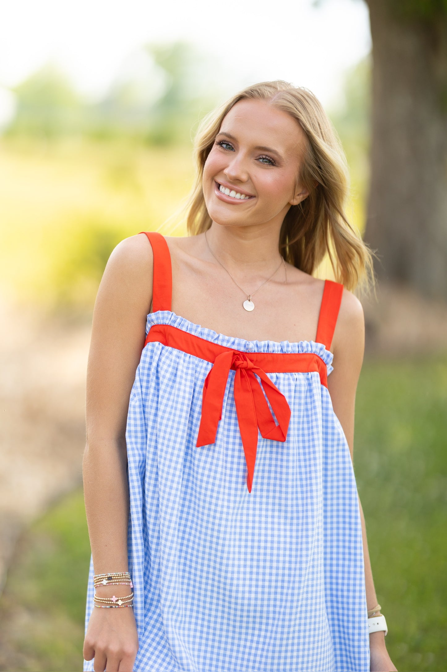 Plaid Babydoll Mini Dress
