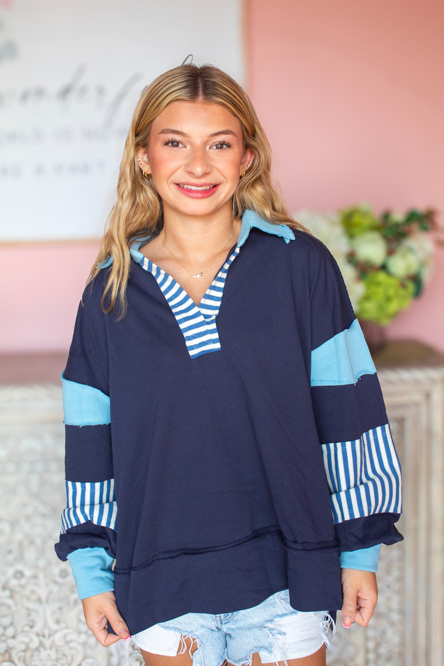 Navy\Blue long sleeve