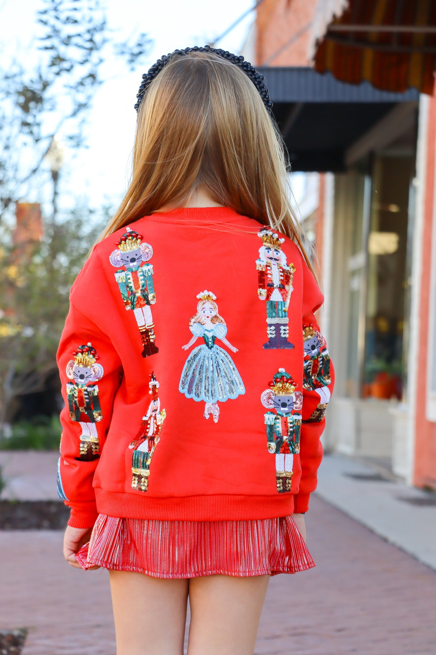 QOS KIDS Red Nutcracker Ballet Sweatshirt