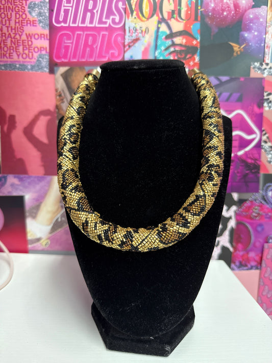 Brown Leopard Necklace