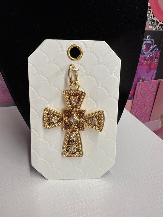 Gold Cross Charm