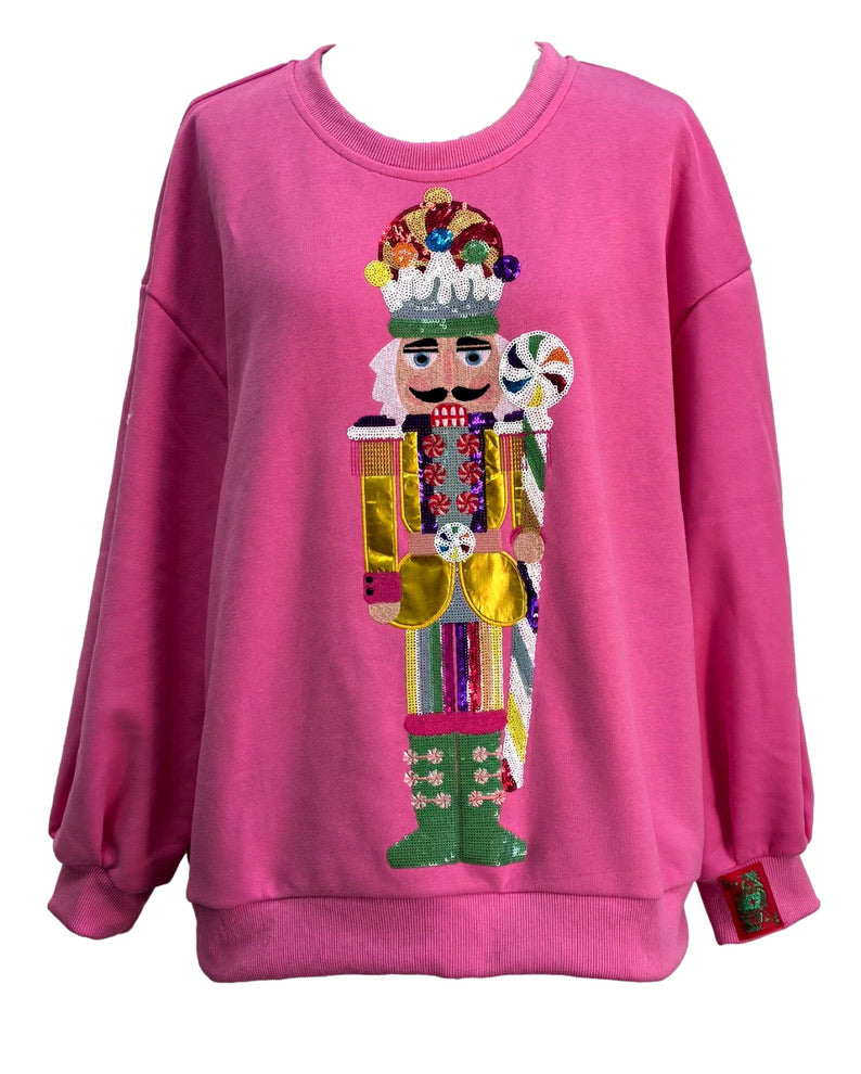 QOS Pink Candyland Nutcracker Sweatshirt