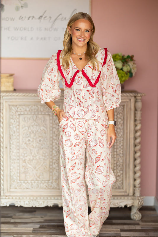 Red Shell Printed Set