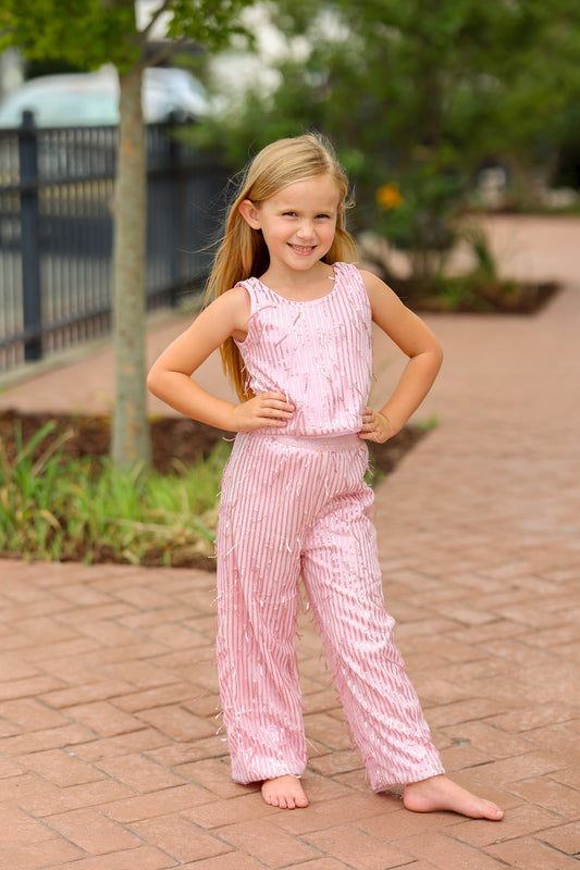 KIDS Pink Fringe Set