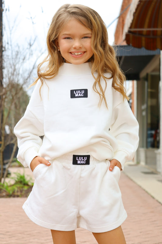Lulu Mac- Kids Terry White Shorts