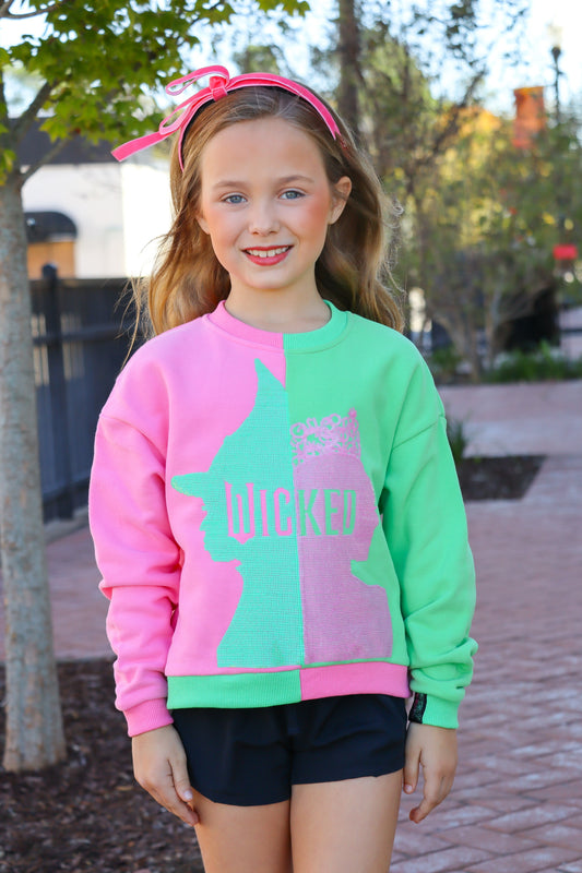 QOS KIDS- Green & Pink Colorblock Character Profile