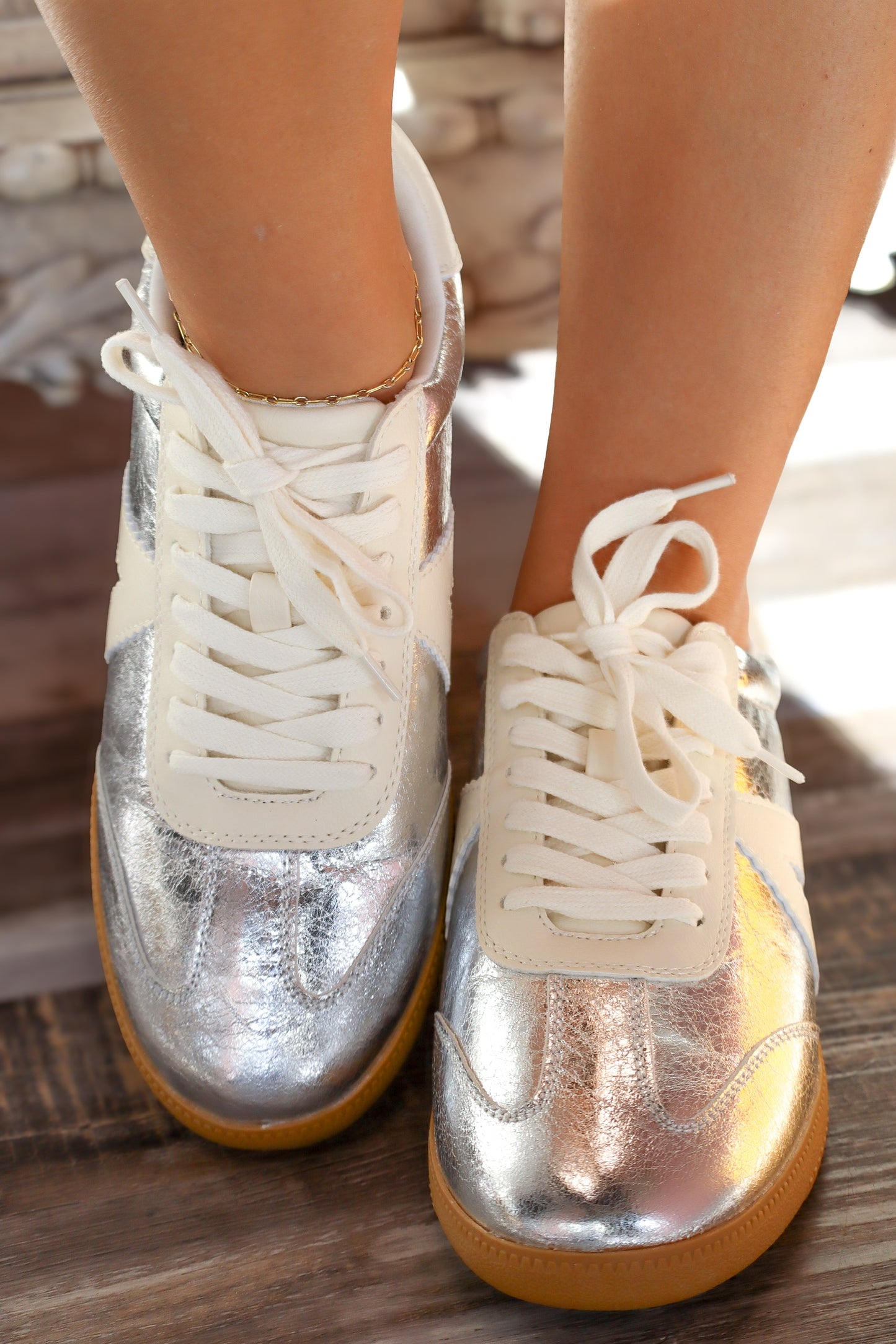 Silver Tennis Shoes