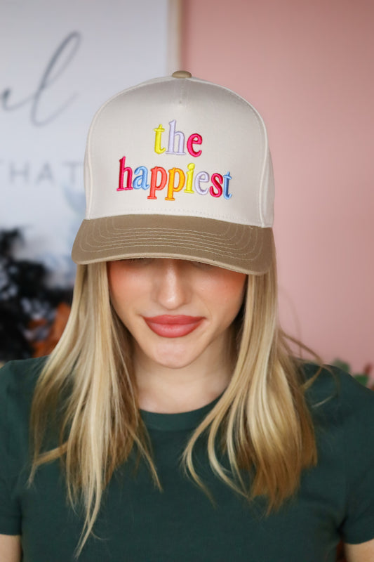 "The Happiest" Multi-Color Trucker Hat