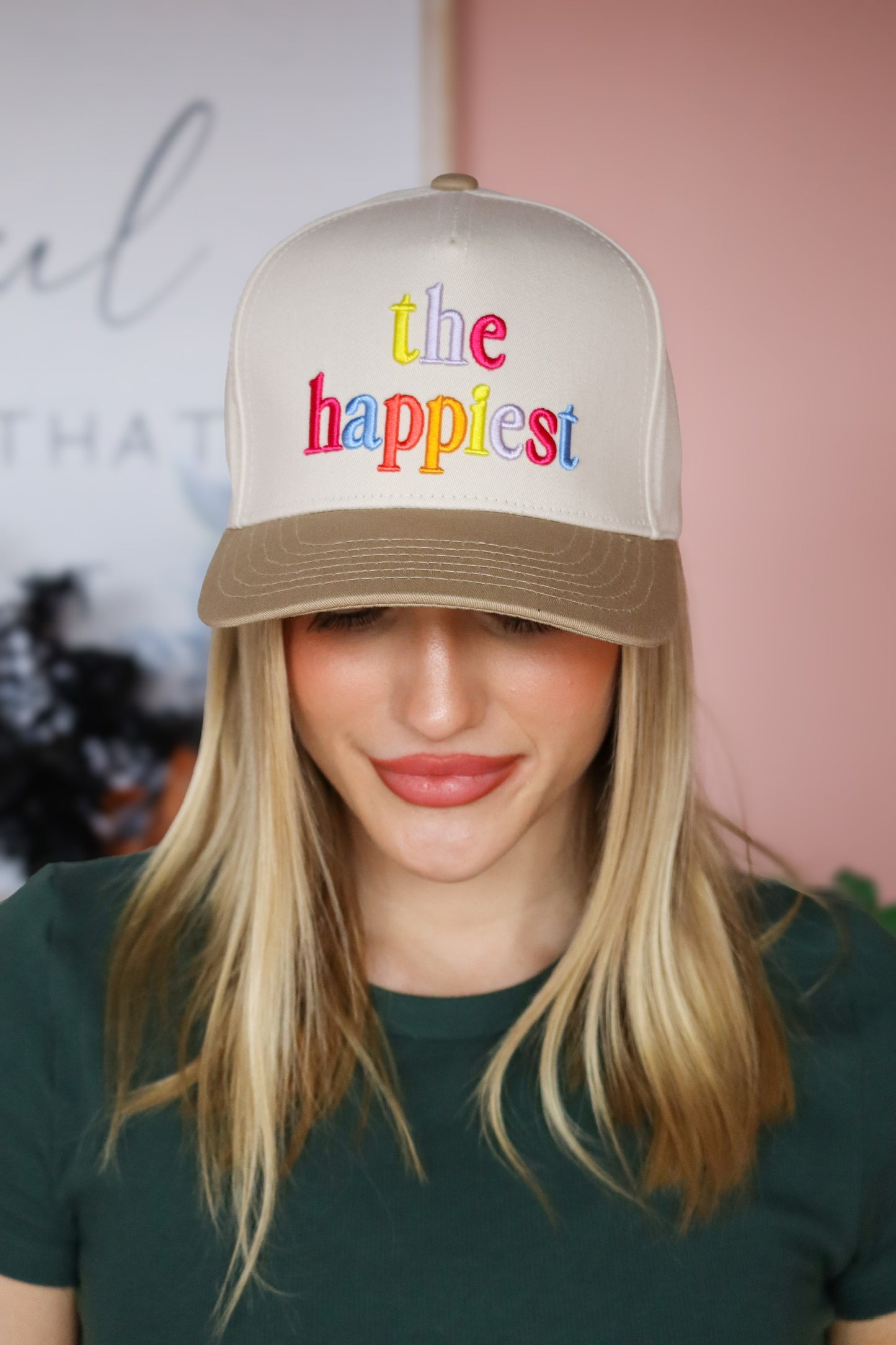 "The Happiest" Multi-Color Trucker Hat