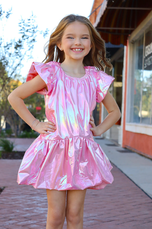 Kids Bubblegum Bow Dress