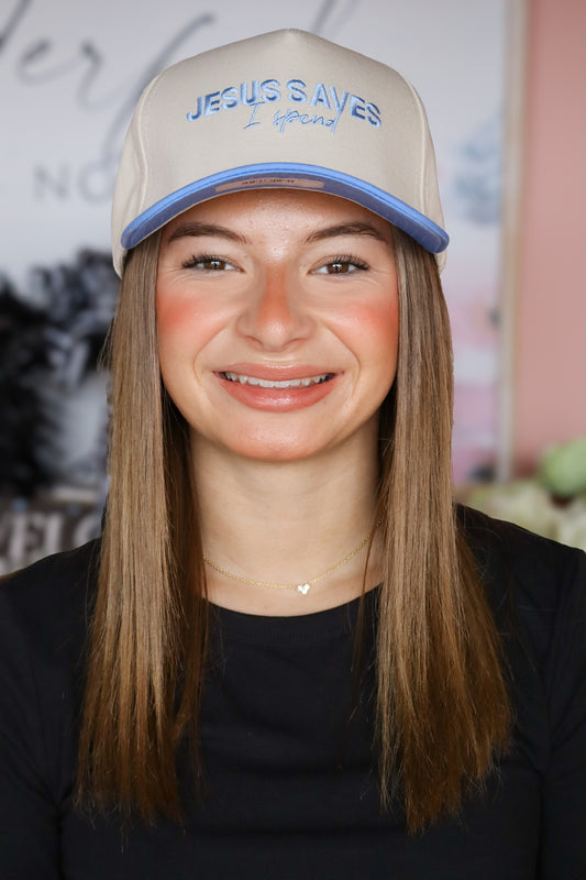 "Jesus Saves, I Spend" Trucker Hat