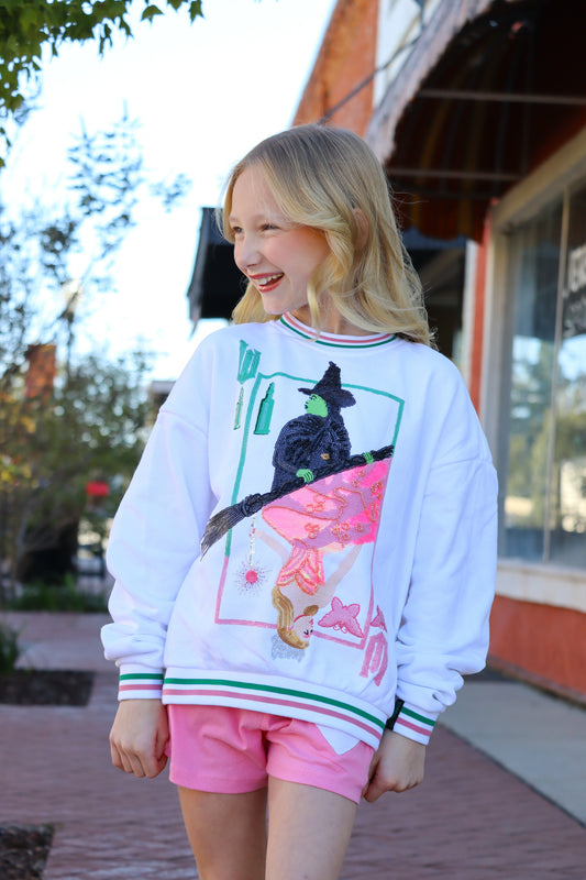 QOS KIDS- Elphaba & Glinda Card Sweatshirt
