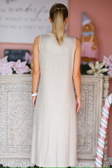 QOS Rhinestone Active Midi Dress