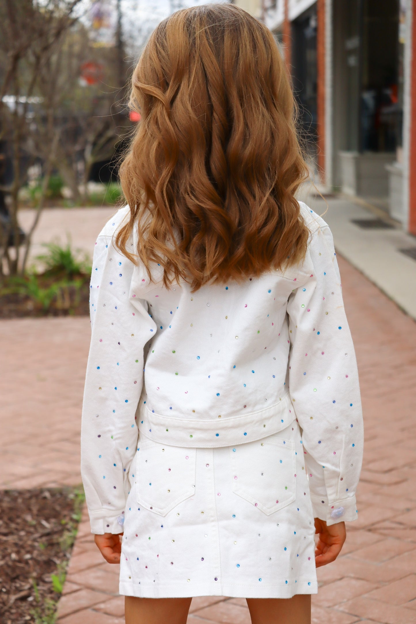 Kids- White Denim Gem Set