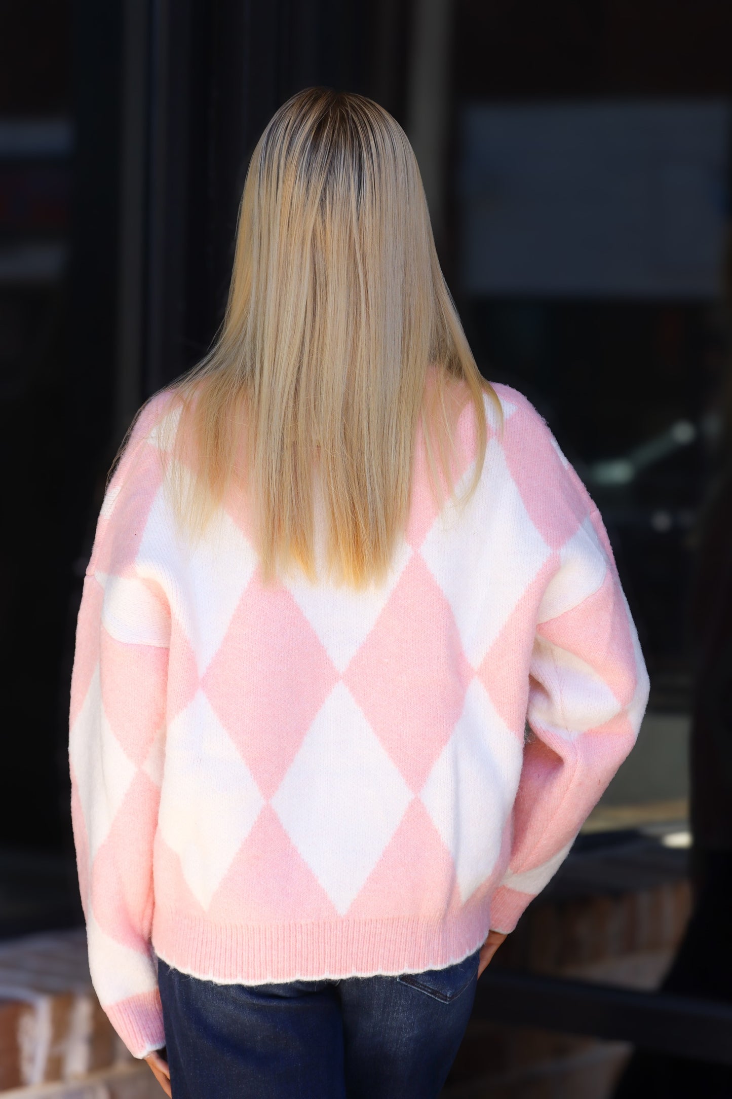 Pink Christmas Cardigan