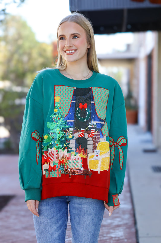 QOS Christmas Living Room Sweatshirt