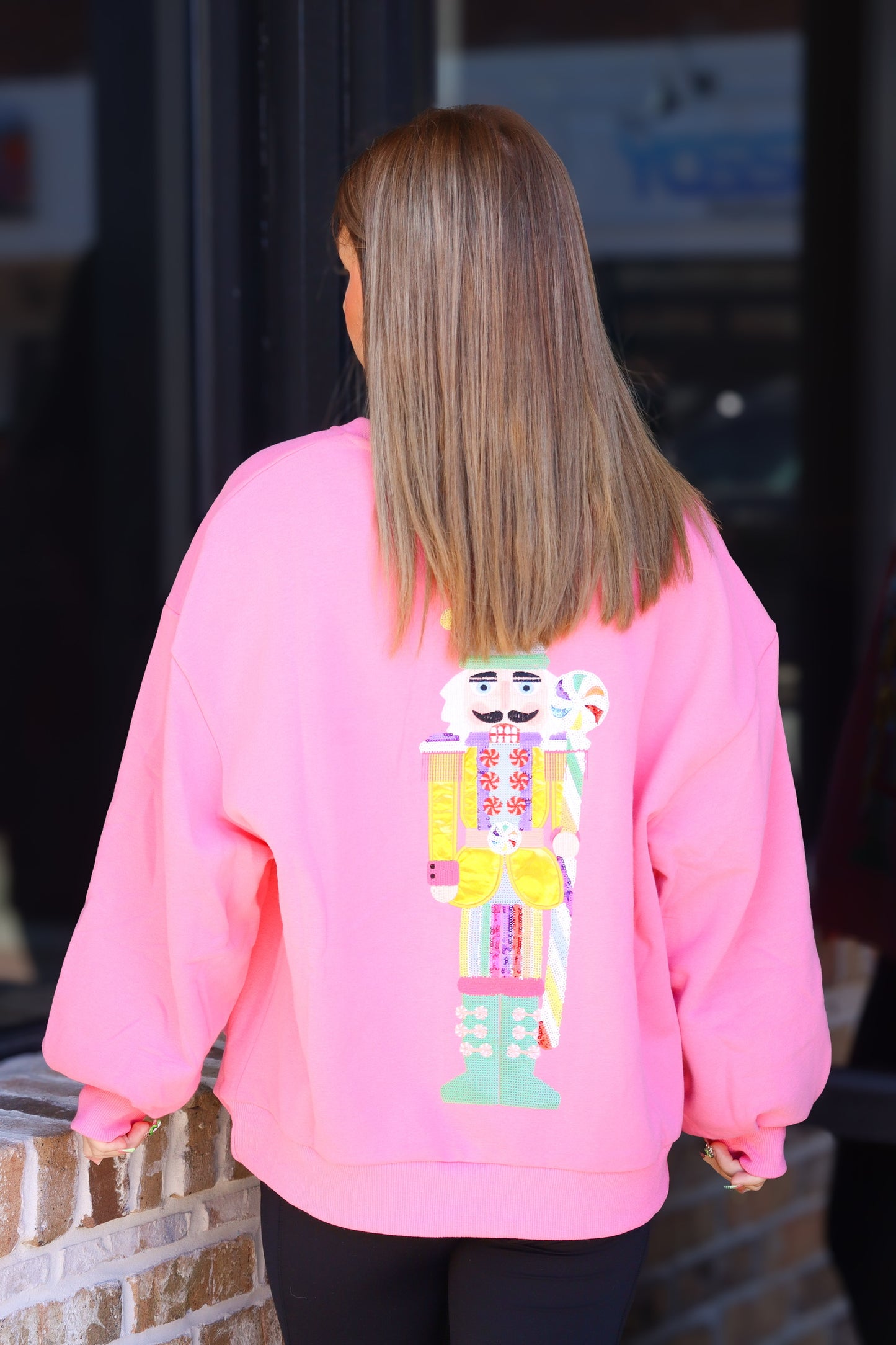 QOS Pink Candyland Nutcracker Sweatshirt