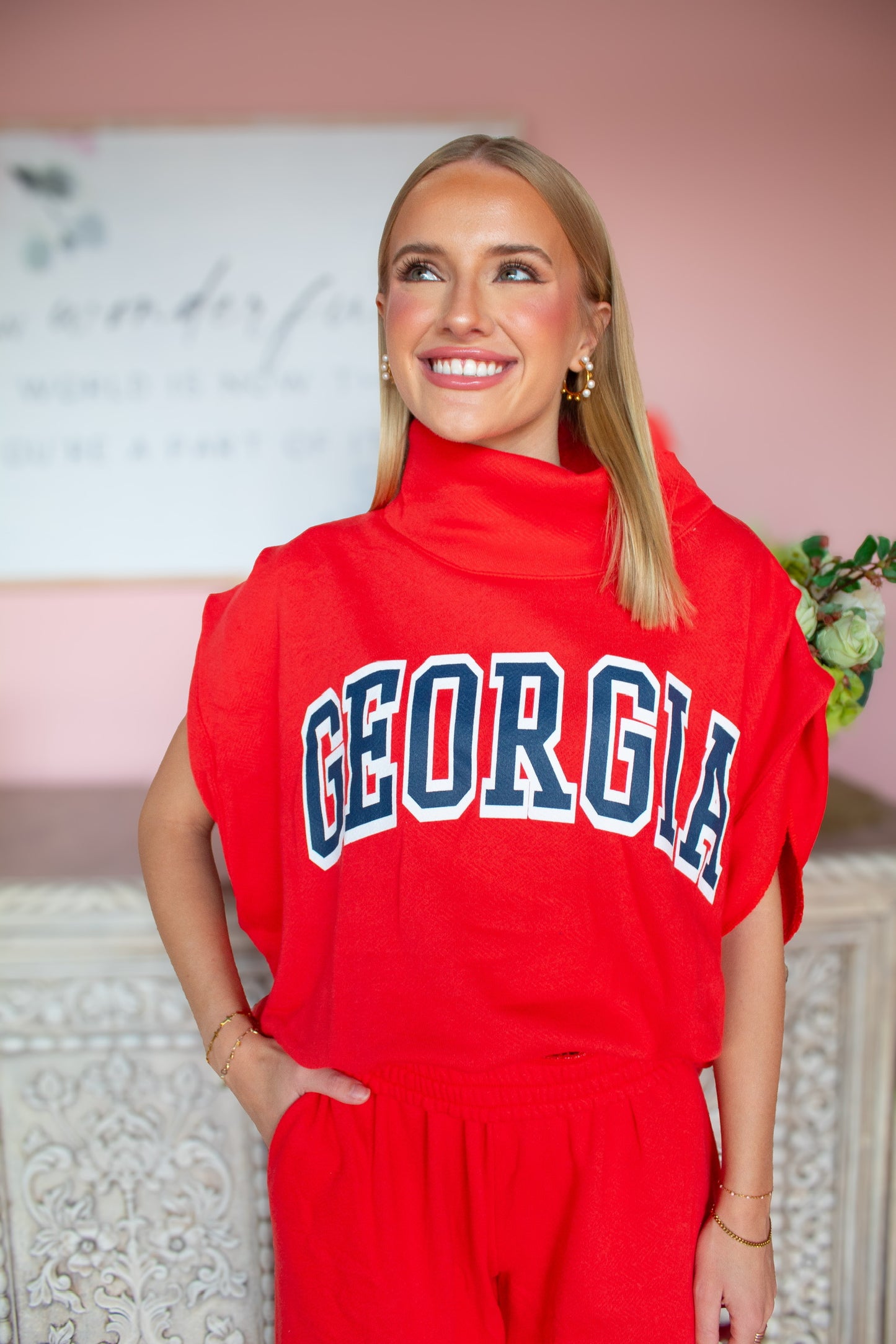 Georgia Mock Neck Top