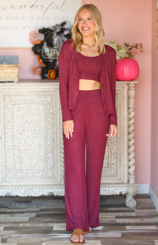 Dawn Smocked Rib Pant