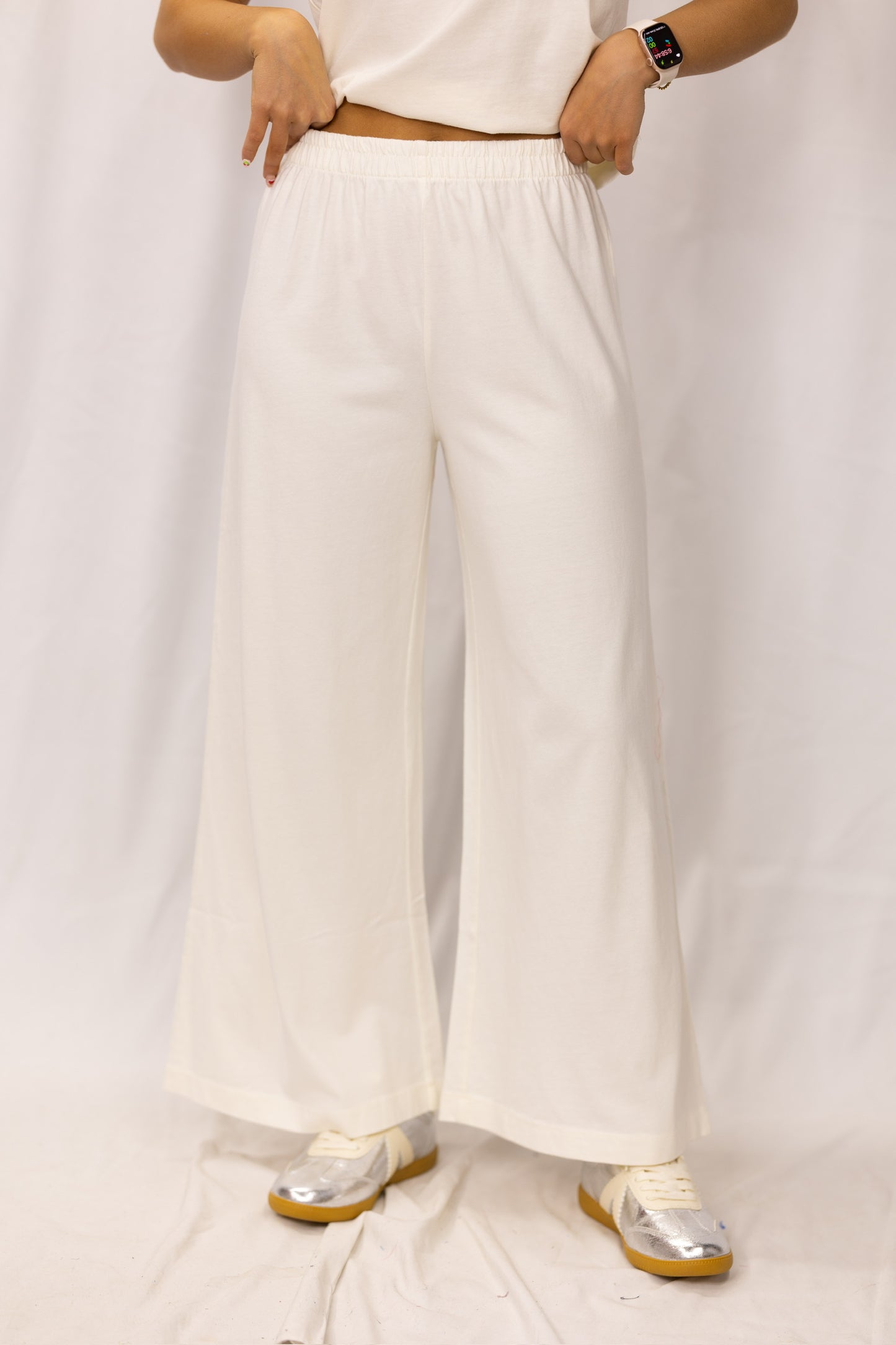 White Flared Pants