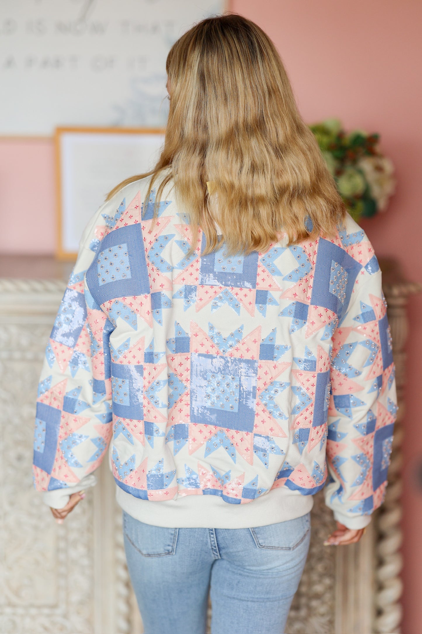 QOS Patchwork Sweatshirt