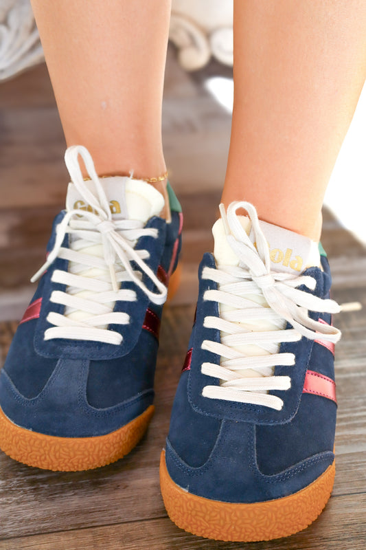 Navy/Fuchsia Glitz Sneakers