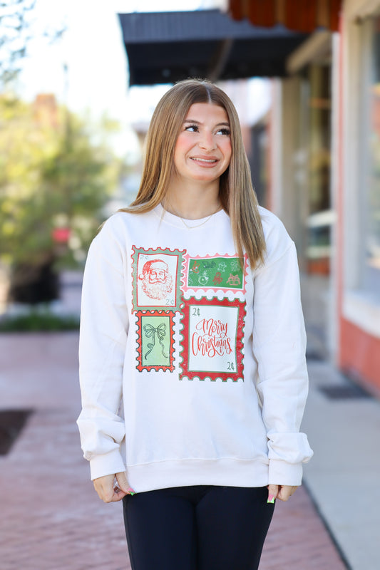 Christmas Stamps Sweatshirt