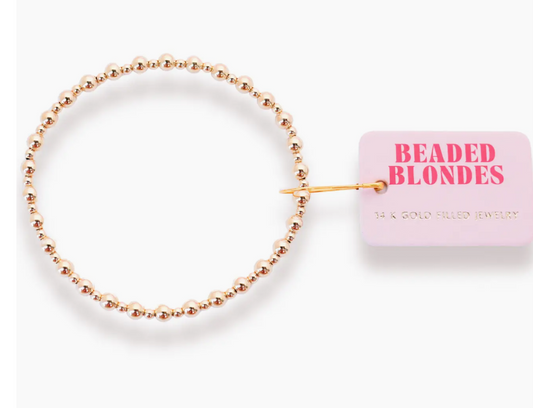 Mini Katy Bracelet in Gold-Beaded Blondes