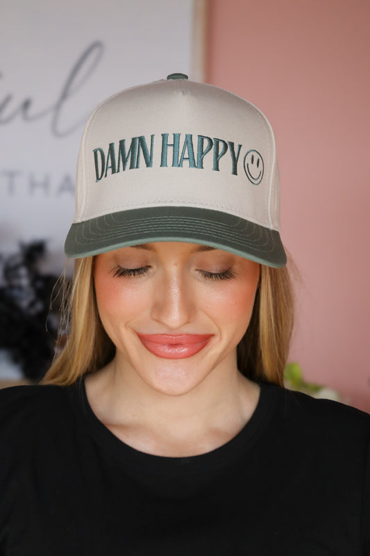 Damn Happy Trucker Hat