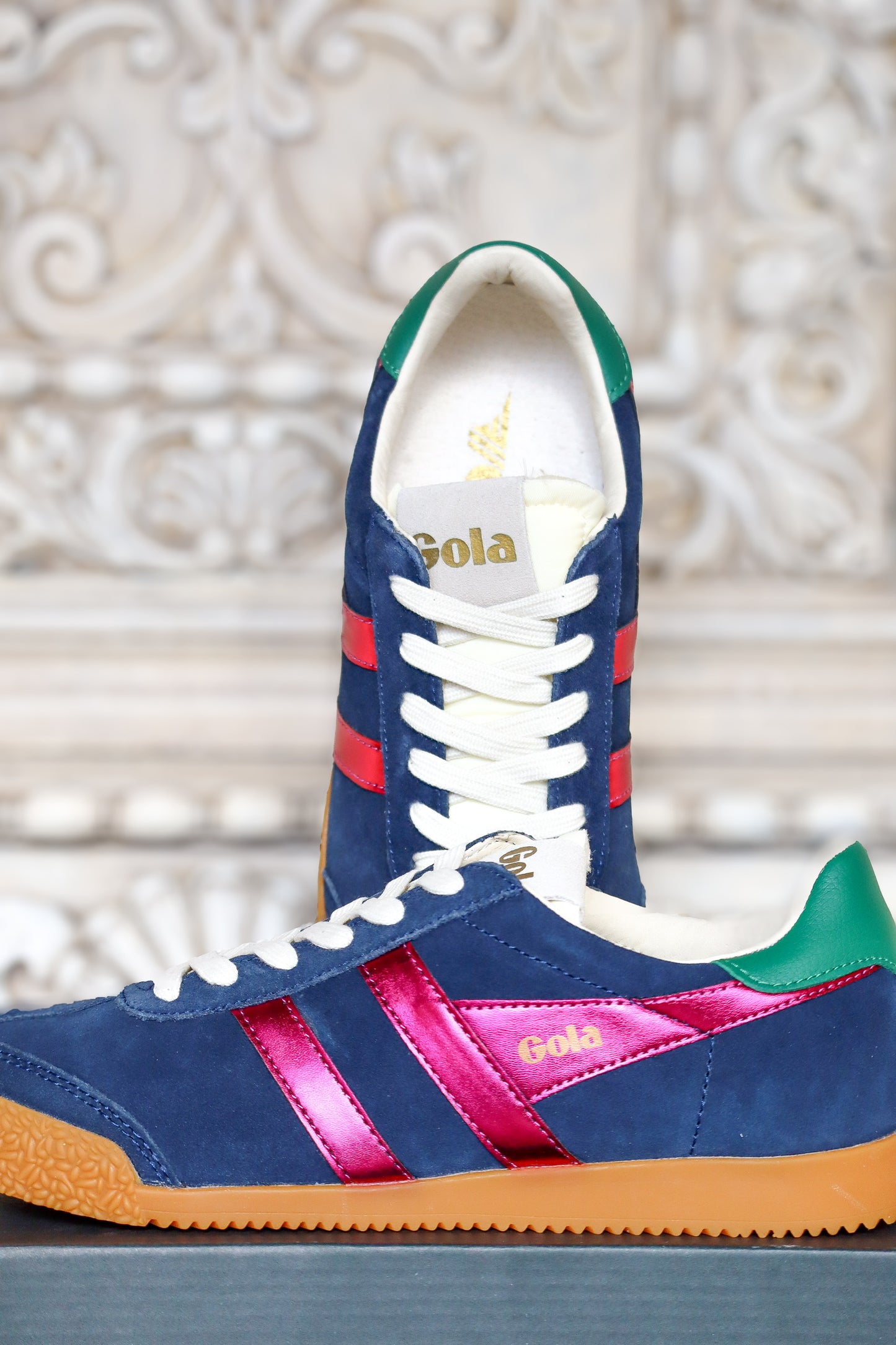 Navy/Fuchsia Glitz Sneakers