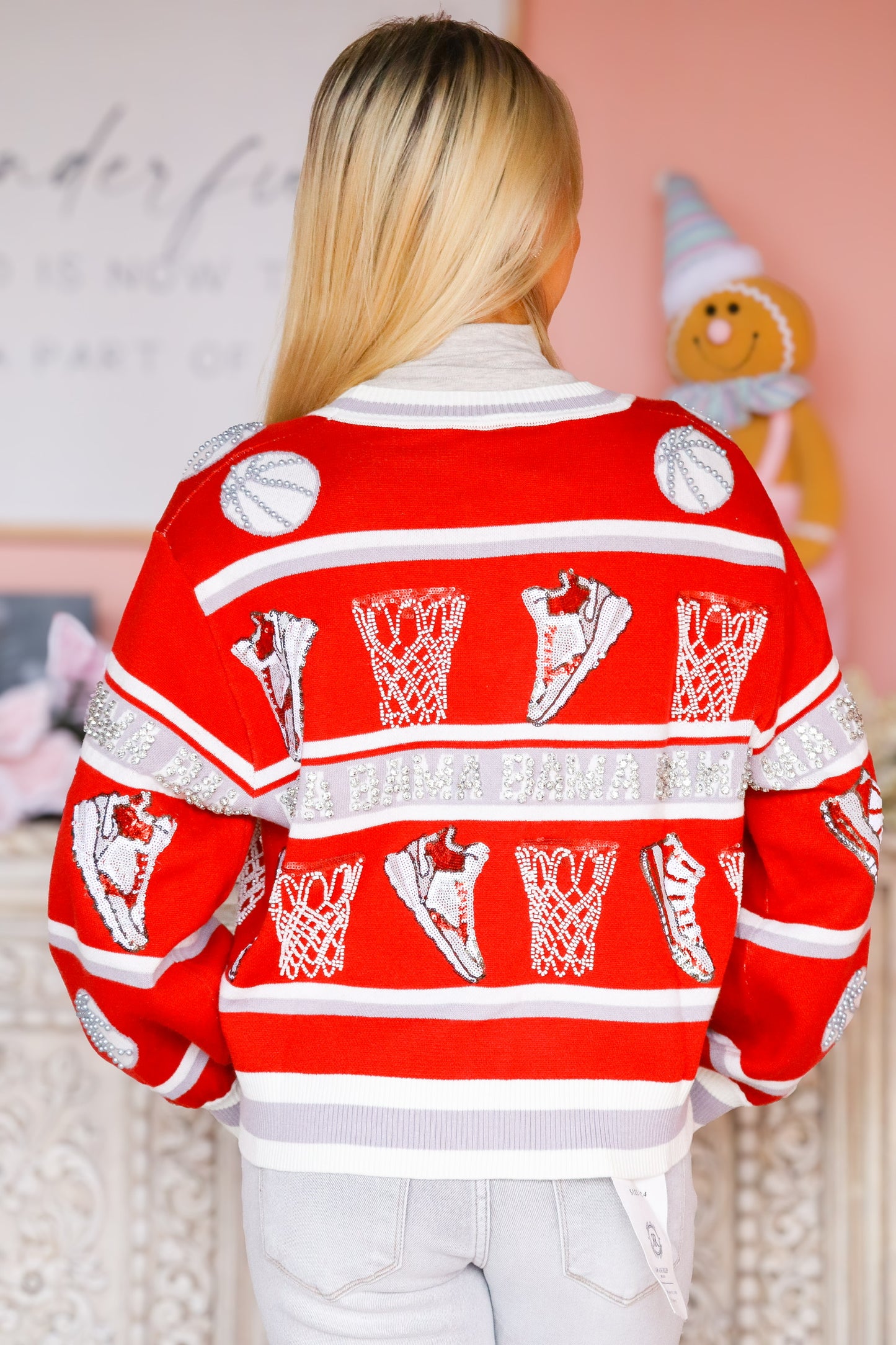 QOS Bama Basketball Cardigan