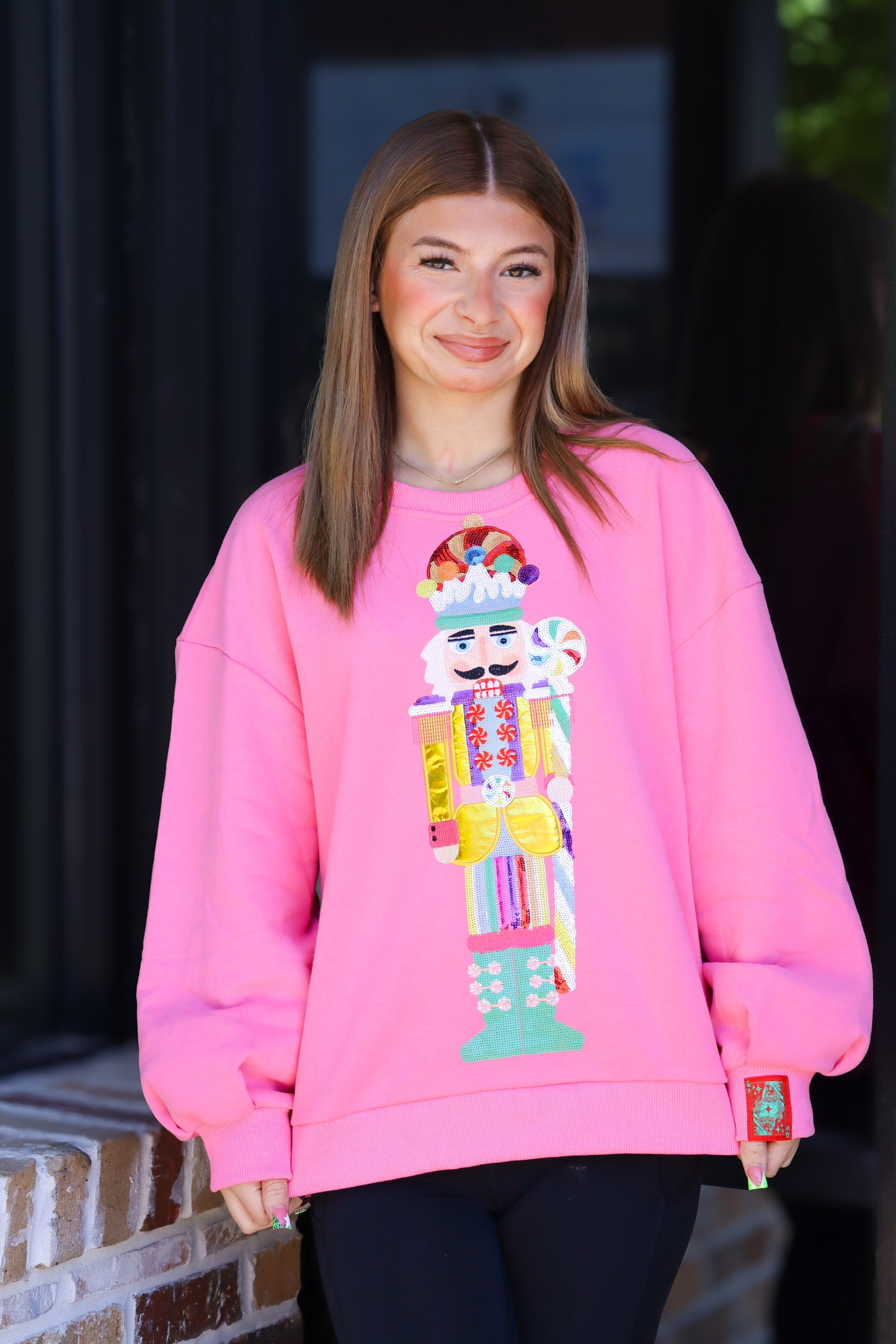 QOS Pink Candyland Nutcracker Sweatshirt