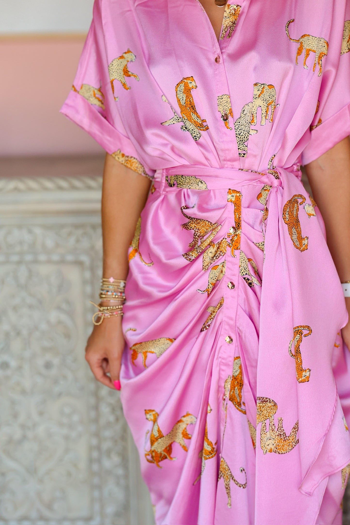 Pink Leopard Dress