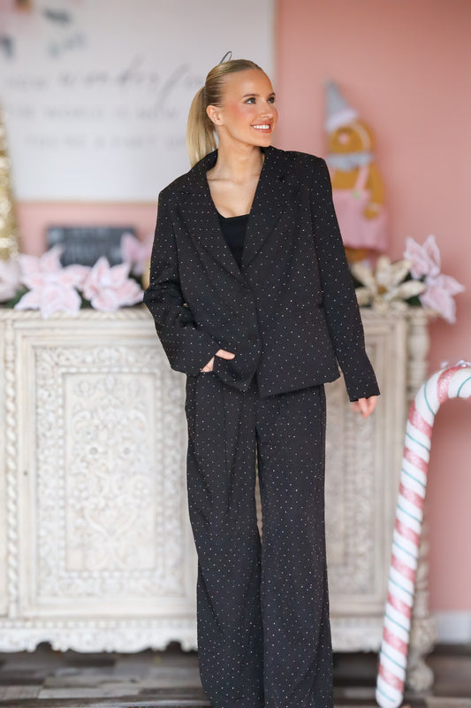 Black Stoned Power Suit