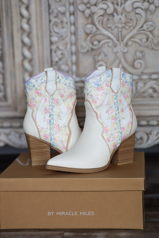 Girly Floral Cowgirl Boots
