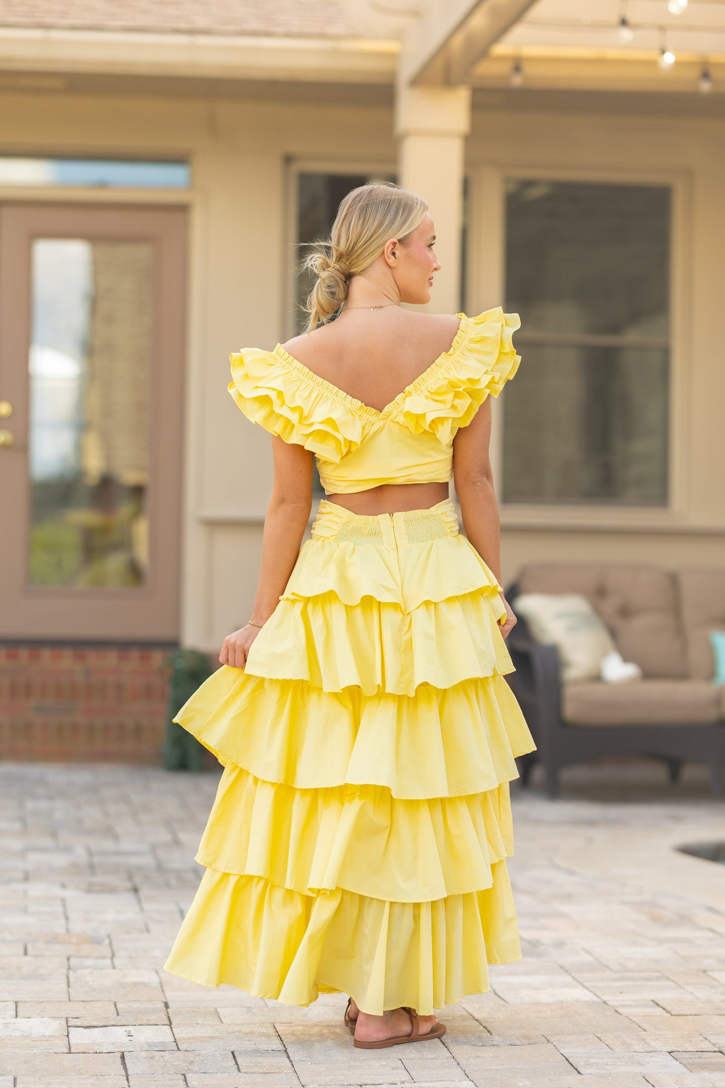 Yellow ruffle set