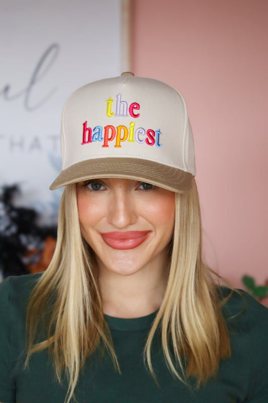 "The Happiest" Multi-Color Trucker Hat