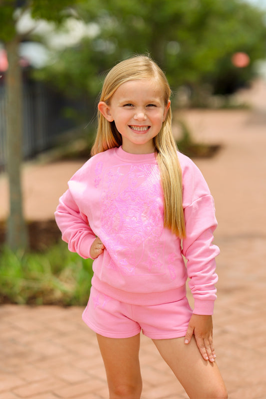 QOS Kids Hot Pink Card Short
